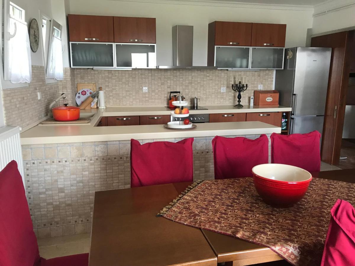 Schoenes Familienappartement In Pelekas, Corfu Mit Meerblick エクステリア 写真