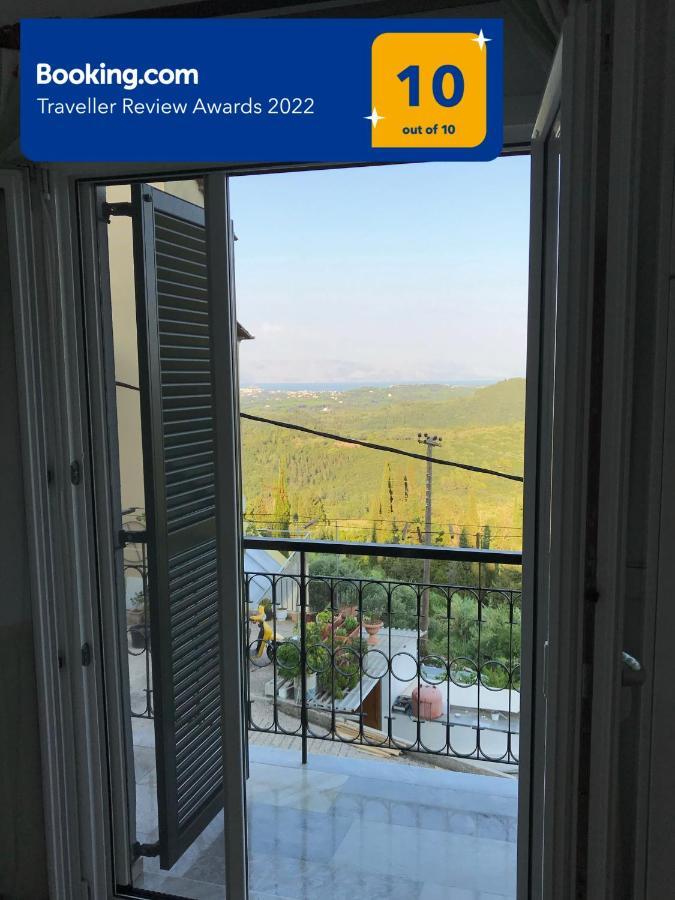 Schoenes Familienappartement In Pelekas, Corfu Mit Meerblick エクステリア 写真