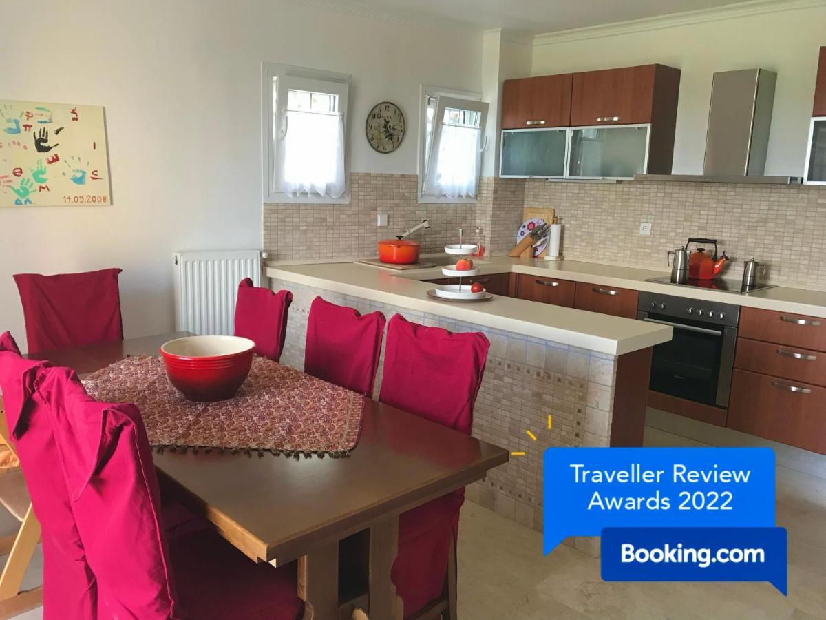 Schoenes Familienappartement In Pelekas, Corfu Mit Meerblick エクステリア 写真