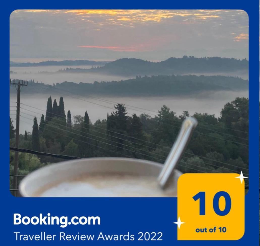 Schoenes Familienappartement In Pelekas, Corfu Mit Meerblick エクステリア 写真